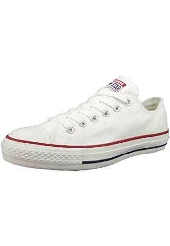 Converse Unisex Chuck Taylor All Star Low Top Optical White Sneakers - 10.5 B(M) US Women / 8.5 D(M) US Men