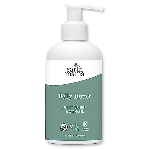 Earth Mama Belly Butter, Maternity Moisturizer for Dry Skin | Lotion for Pregnancy and Postpartum Recovery Self Care, Body Cream with Aloe, Fragrance Free, 8-Fluid Ounce