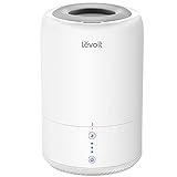 LEVOIT Humidifiers for Baby Bedroom, Top Fill Cool Mist for Kids Nursery, Plants with Essential Oil, Built-in Smart Sensor Provides Consistent Humidity, Ultra Quiet Operation 1.8L, White