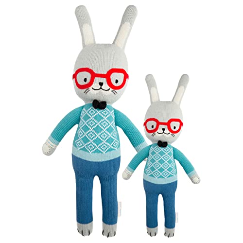 cuddle + kind Benedict The Bunny Doll - Lovingly Handcrafted Dolls for Nursery Decor, Fair Trade Heirloom Quality Stuffed Animals for Girls & Boys, 1 Doll = 10 Meals