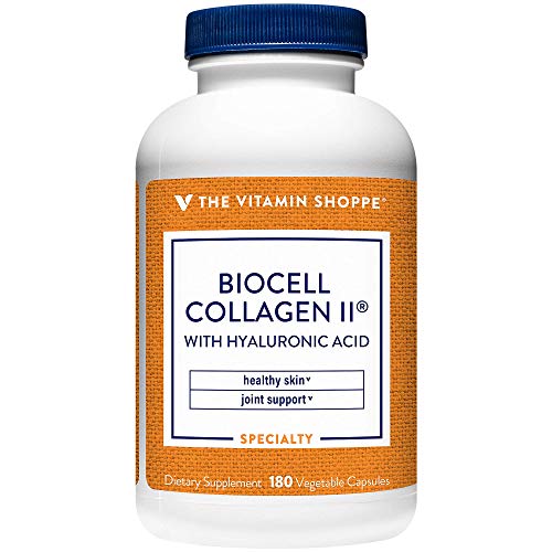 The Vitamin Shoppe BioCell Collagen II with Hyaluronic Acid 1000MG (180 Vegetable Capsules)