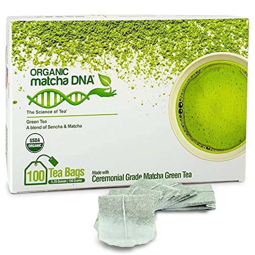 Matcha Teabags MatchaDNA Certified Organic Matcha Green Tea by MATCHA DNA - 100 Teabags